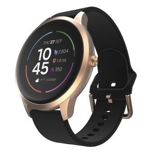 Elegant Black and Gold Women's Smartwatch